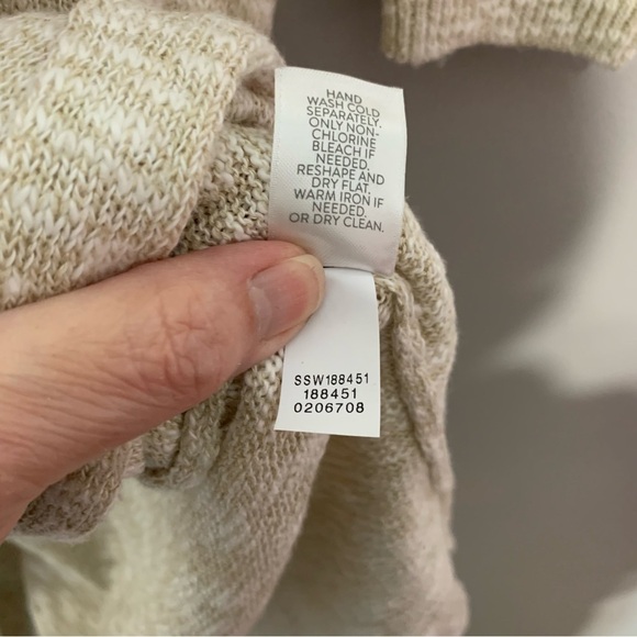 J. Jill PureJill creme and white cotton blend longline cardigan duster. Size XS‎ - Picture 8 of 9